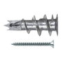 Fischer. Duebel GKM 12 Anclajes de Metal para Placas de Yeso, Plata, 100 Unidades con Tornillo