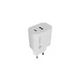 Natec Ribera Cargador de red 1x USB-A + 1x USB-C Blanco
