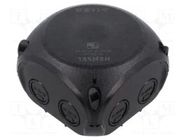 HENSEL KF-0404-B Caja de Conexiones Negra con Abrazaderas