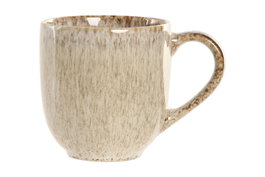 DKD Home Decor Horeca Mug Gres Beige 390ml Apto Microondas y Lavavajillas 9 x 9.5 x 12.5 cm (6 Unidades)