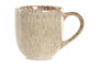 DKD Home Decor Taza de Gres Esmaltado Beige 390ml
