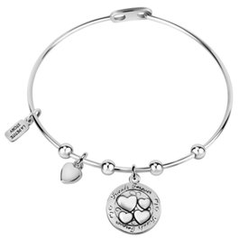 La Petite Story Pulsera Bangle Gris Acero Inoxidable LPS05ARR37