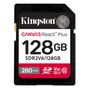 Kingston Canvas React Plus SDXC 128GB UHS-II U3 V60 280MB/s Lectura 100MB/s Escritura