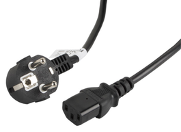 Lanberg Cable de alimentación CA-C13C-11CC-0030-BK Schuko a IEC320 C13 3 metros