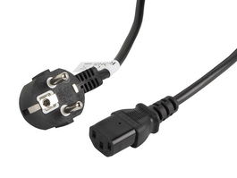 Lanberg Cable de Alimentación Schuko Cee 7 a IEC320 C13, 3m, para PC y Portátiles