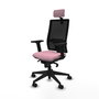 PIQUERAS Y CRESPO Silla de oficina Horna Rosa y Negro