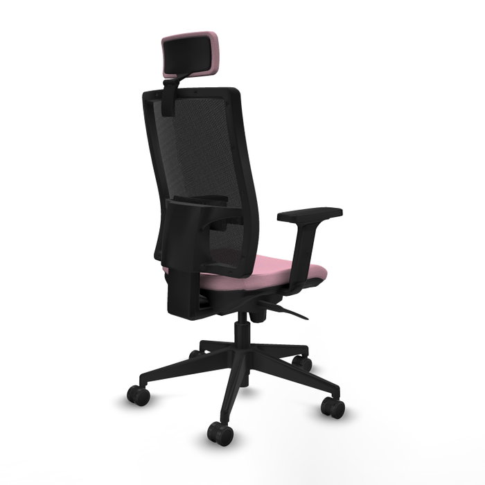 PIQUERAS Y CRESPO Silla de oficina Horna Rosa y Negro