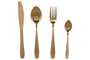DKD Home Decor Set de Cubertería Chic Misión Dorado, 16 Piezas