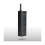 Axagon HUE-S2BL Hub USB-A con 4 puertos USB 3.0 y alimentación externa, 1,2 m