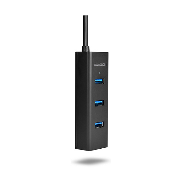 Axagon HUE-S2BL Hub USB-A con 4 puertos USB 3.0 y alimentación externa, 1,2 m