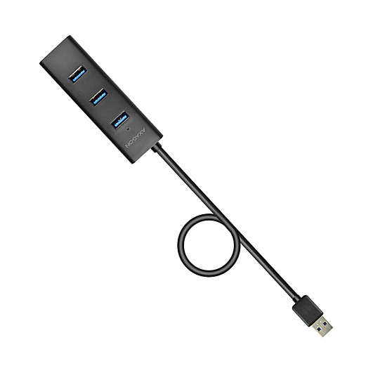 Axagon HUE-S2BL Hub USB-A con 4 puertos USB 3.0 y alimentación externa, 1,2 m