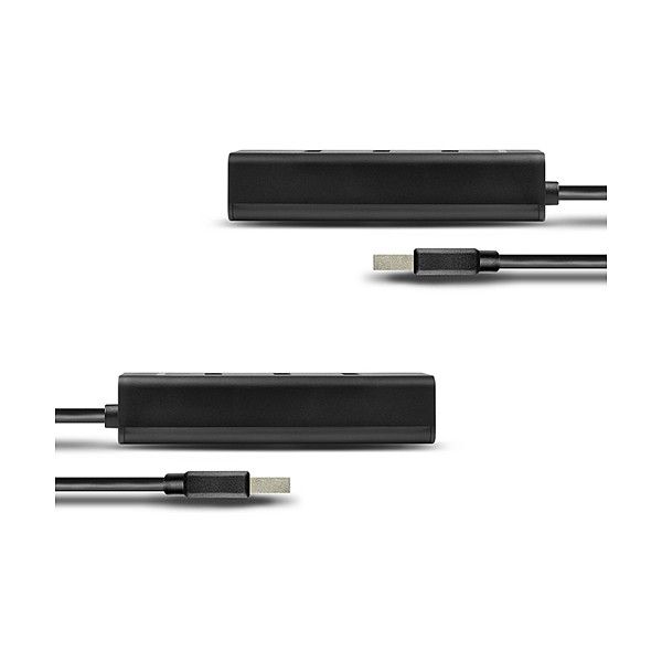 Axagon HUE-S2BL Hub USB-A con 4 puertos USB 3.0 y alimentación externa, 1,2 m