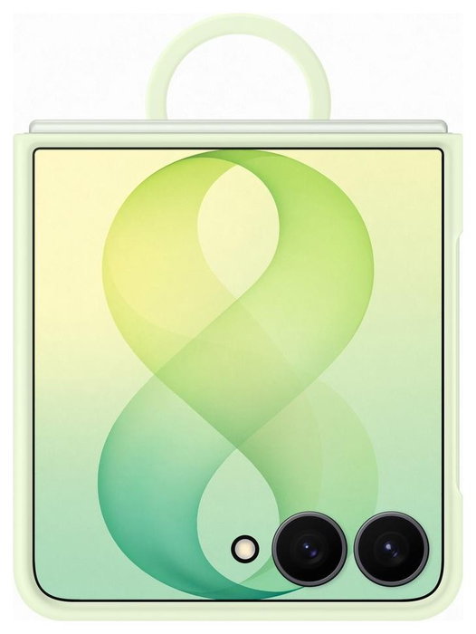 Samsung Silicone Magnetic Cover with Ring para Galaxy Z Flip8, Verde