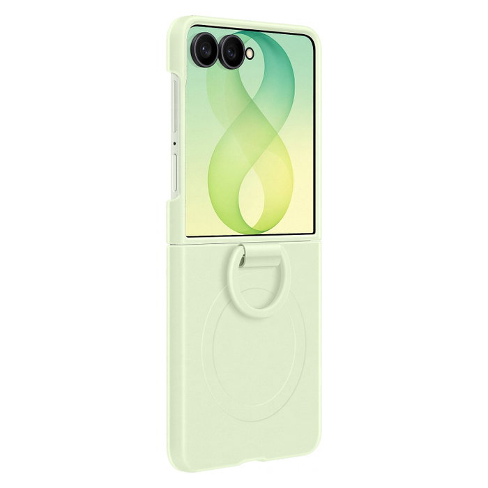 Samsung Silicone Magnetic Cover with Ring para Galaxy Z Flip8, Verde