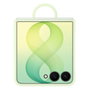 Samsung Silicone Magnetic Cover with Ring para Galaxy Z Flip8, Verde