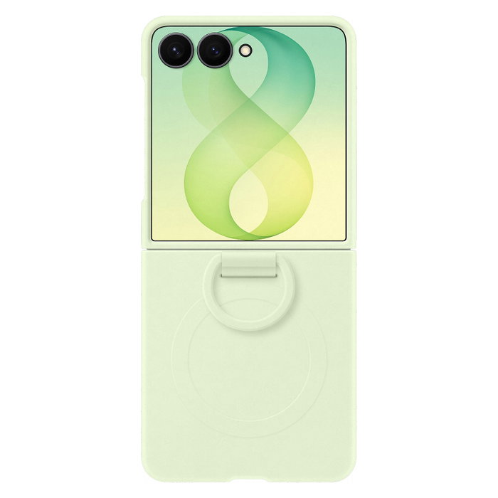 Samsung Silicone Magnetic Cover with Ring para Galaxy Z Flip8, Verde