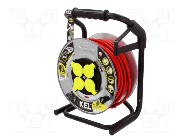 KEL Prolongador de alimentación H05RR-F 3G2,5mm2 40m Rojo