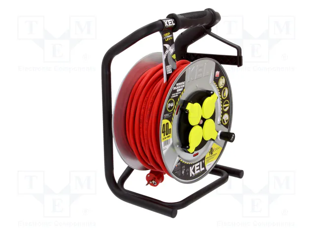 KEL Prolongador de alimentación H05RR-F 3G2,5mm2 40m Rojo