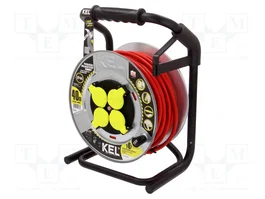 KEL Prolongador de alimentación H05RR-F 3G2,5mm2 40m Rojo