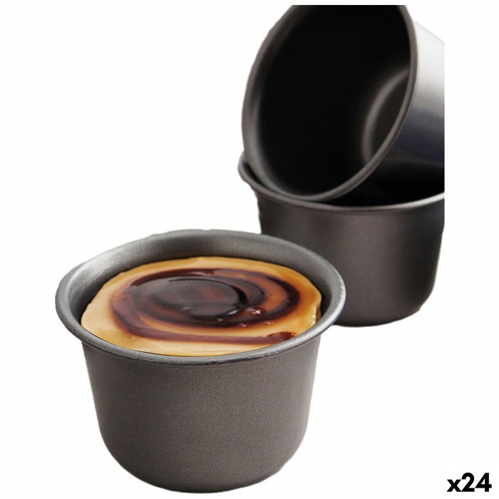 Quid Molde Flan Acero Pintado Sweet Grey 9,5 cm (24 Unidades)