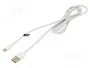 LOGILINK Cable USB-A a USB-C 1,5m Blanco Trenzado