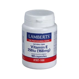 LAMBERTS Vitamina E Natural 250 UI 100 Cápsulas