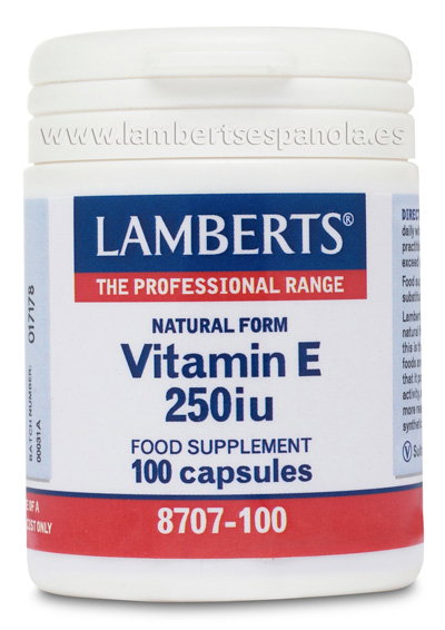 Lamberts Vitamina E Natural 250 UI 100 cápsulas