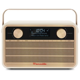 TechniSat Transita 120 - Radio Portátil Digital DAB+ y FM, Pantalla LCD, Batería Recargable, Color Beige