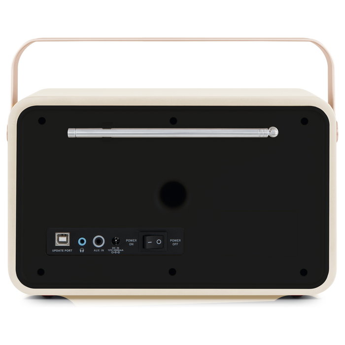 TechniSat Transita 120 - Radio Portátil Digital DAB+ y FM, Pantalla LCD, Batería Recargable, Color Beige