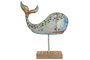 DKD Home Decor Decoración de Hierro Ballena Pintada