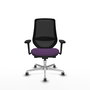 PIQUERAS Y CRESPO Silla de oficina Mardos con mecanismo Sincro/Traslack, Morado y Negro