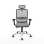 PIQUERAS Y CRESPO Silla de oficina Haches Gris con mecanismo Sincro/Traslack