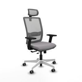 PIQUERAS Y CRESPO Silla de oficina Haches Gris con mecanismo Sincro/Traslack