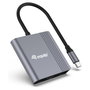 Equip Adaptador 3 en 1 USB-C HDMI 4K/60Hz USB-A USB-C PD 100W Gris