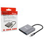 Equip Adaptador 3 en 1 USB-C HDMI 4K/60Hz USB-A USB-C PD 100W Gris