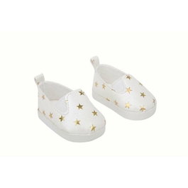 Muñecas Arias Set Zapatos Blanco Con Estrellitas Para Muñecos De 45 Cm