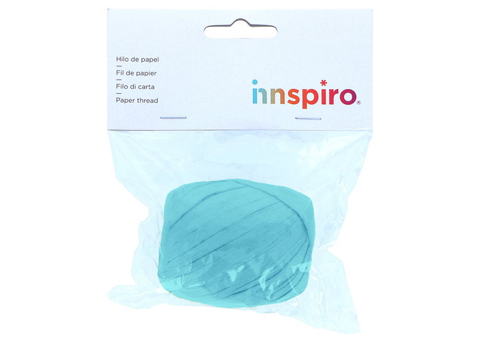 Innspiro Rafia de papel azul 4mm x 30m