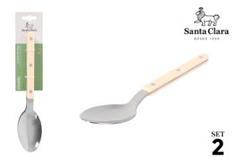 Santa Clara Juego de 12 Cucharas de Mesa Courel Blanco