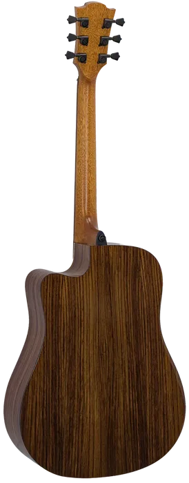 LAG Guitarra Acústica-Eléctrica Tramontane 218 A/E Dreadnought Cutaway Natural con Electrónica STAGELAG