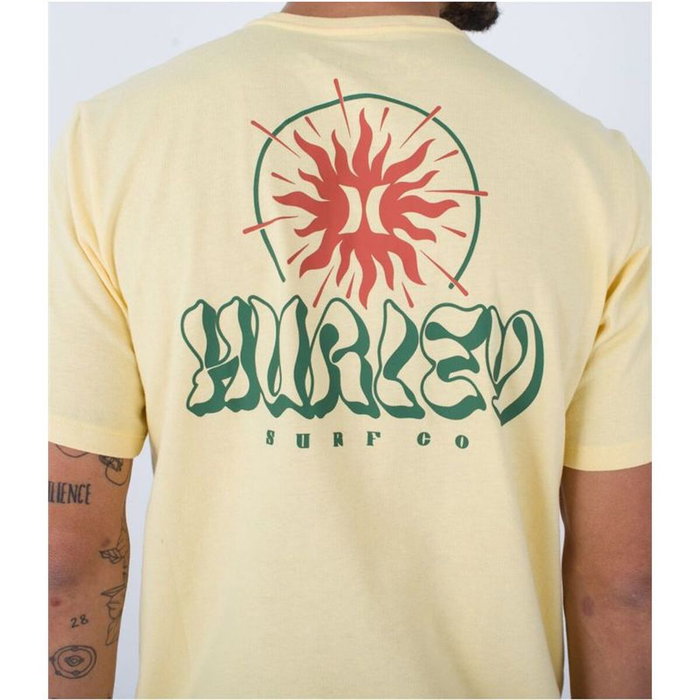 Camiseta de Manga Corta Hombre Hurley MTS0035680-H713 Amarillo (S)