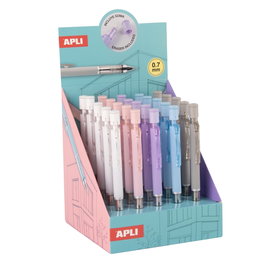 APLI PAPER Expositor de 25 Portaminas Shake 0,7 mm Surtidos