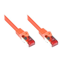 GoodConnections Cable de Red Cat 6 Patchkabel S/FTP, Blindado, 10 Metros, Color Naranja, 250 MHz