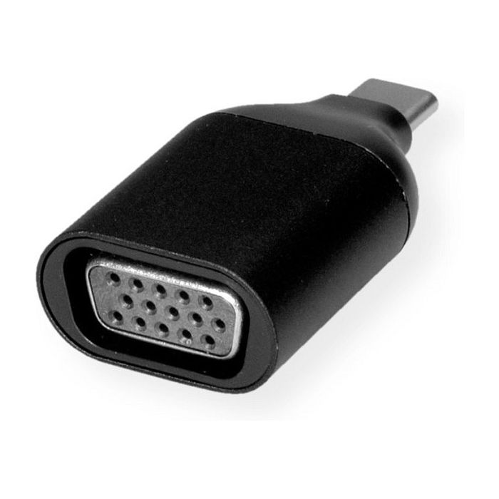 ROLINE 12.03.3228 Adaptador USB-C a VGA Macho, Soporta 1920x1080@60Hz