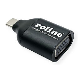 ROLINE 12.03.3228 Adaptador USB-C a VGA Macho, Soporta 1920x1080@60Hz