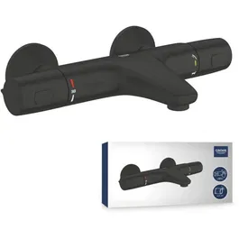 Grohe Mezclador Termostático Baño/Ducha Precision Trend 1022162432 Negro Mate Montaje Visto Ahorro de Agua