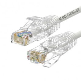 Wp european cabling solution Cable de red Slim Cat. 6A U/UTP Blanco 0,2 m
