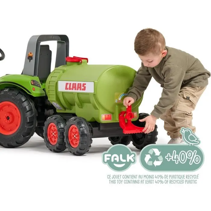 Falk Remolque Cisterna 30L Verde Compatible con Tractores Falk Edades 3-7 Fabricado en Francia