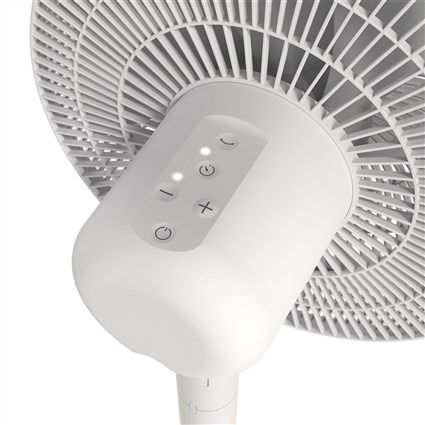 Duux DXCF60 Ventilador de Pie Silencioso Essence Blanco 7 Velocidades 15m Oscilación 90º Horizontal 50º Vertical Temporizador Modo Noche