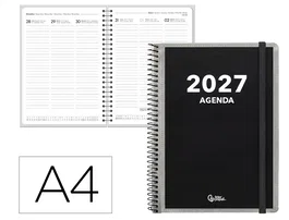 Liderpapel Agenda de oficina 2027 A4 semana vista bilingüe