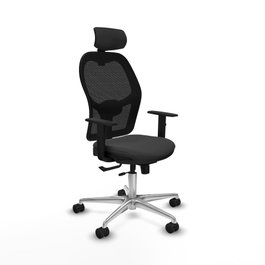 PIQUERAS Y CRESPO Silla de oficina Jorquera Sincro/Traslack Gris oscuro y Negro